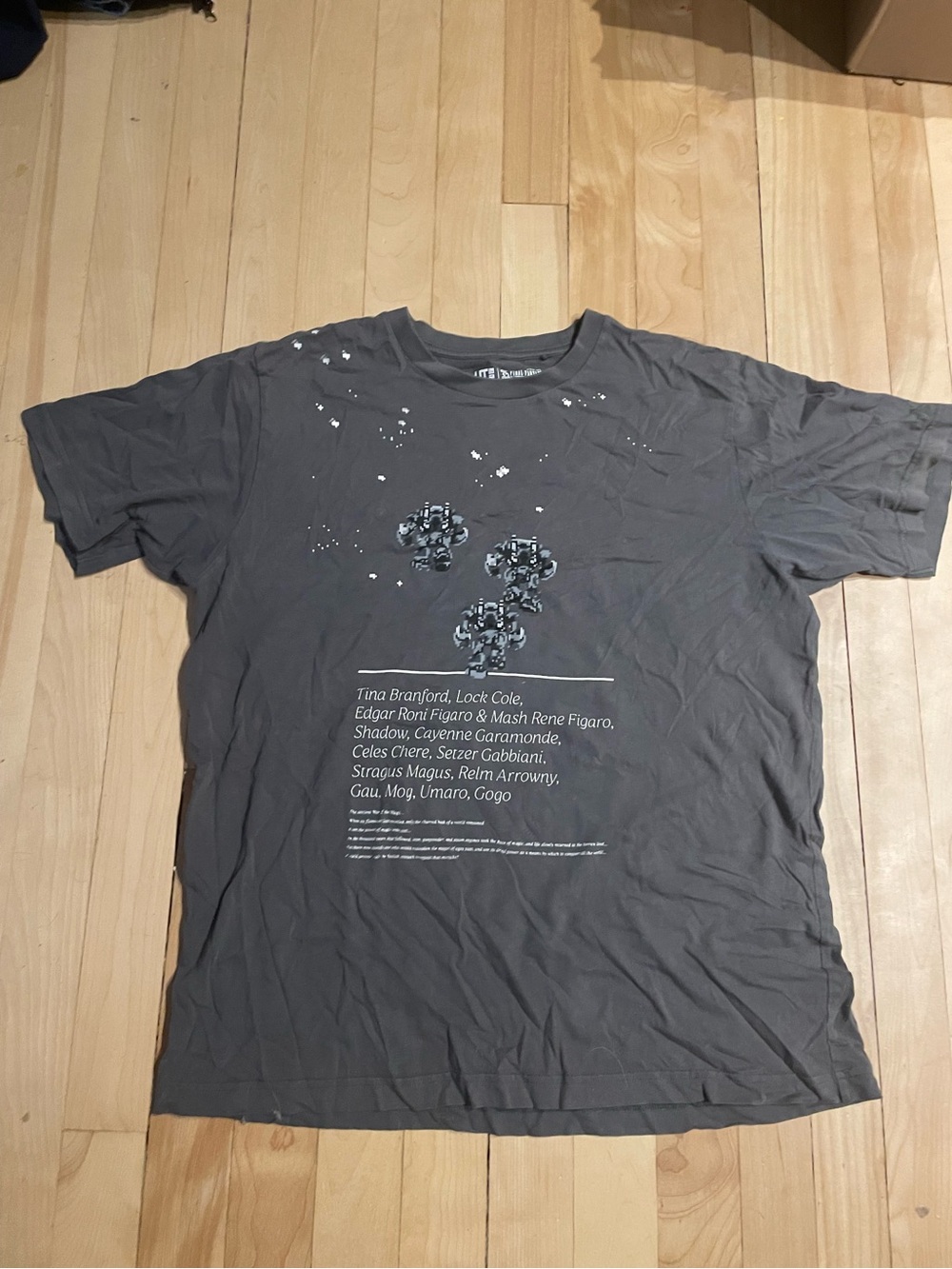 Uniqlo Charcoal Gray Graphic Short Sleeve Tee